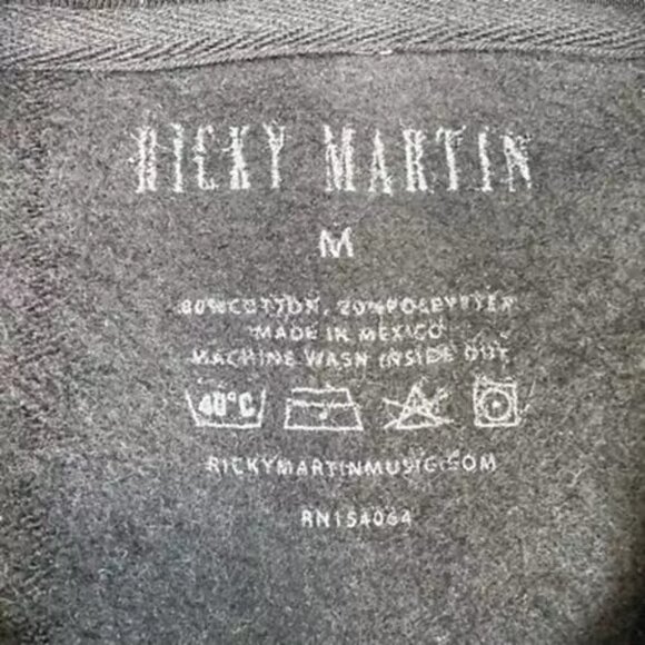 Ricky Martin Mens Hoodie Sweatshirt Cantalo Concert Sweater Black Lane Steven M - Picture 7 of 11
